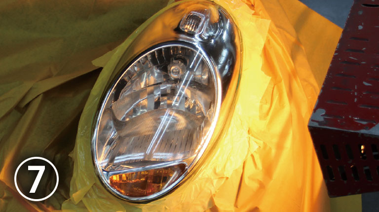 専用赤外線ライトで強制乾燥