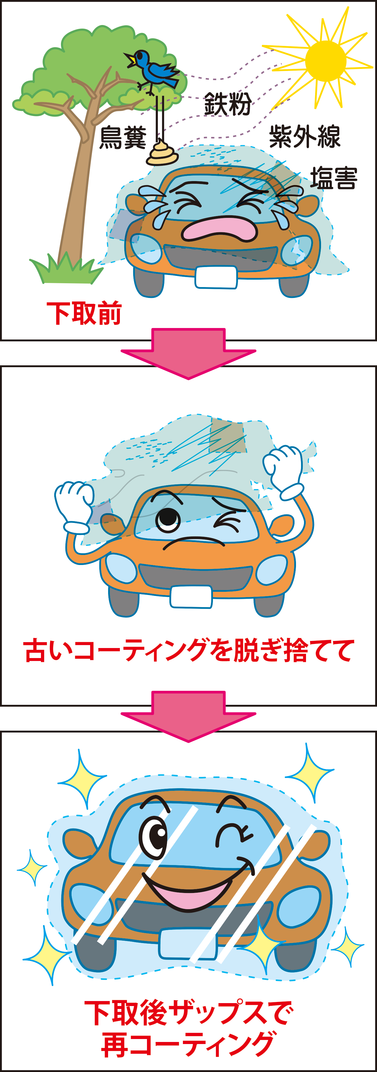 下取りコーティングでザップスに乗り換え！