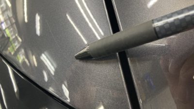 線キズ磨き